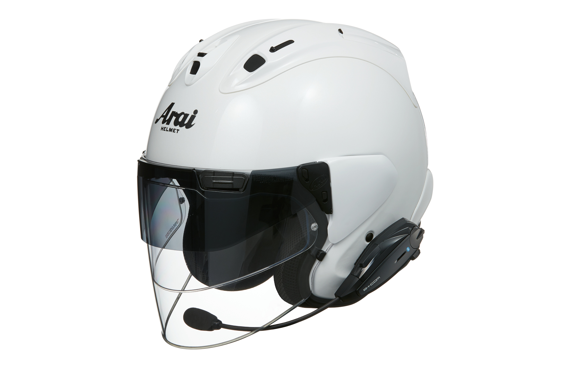 B+COM ONE バイク用インカム フルフェイスヘルメット取付方法 ARAI VZ ...