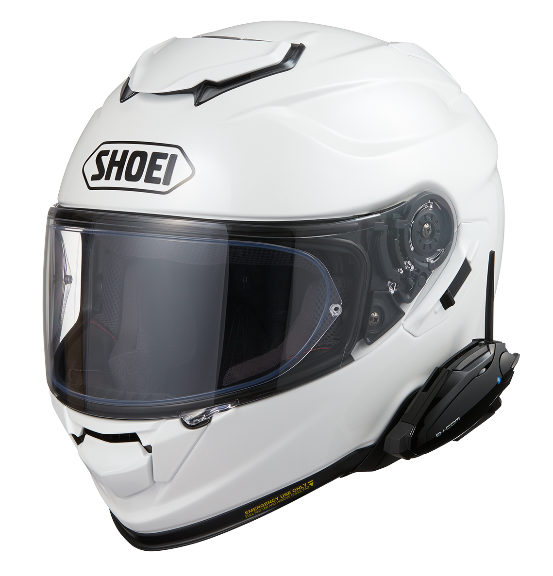 SHOEI X14（L）ホワイト×ゴールドミラーシールド B+COM SB6X-