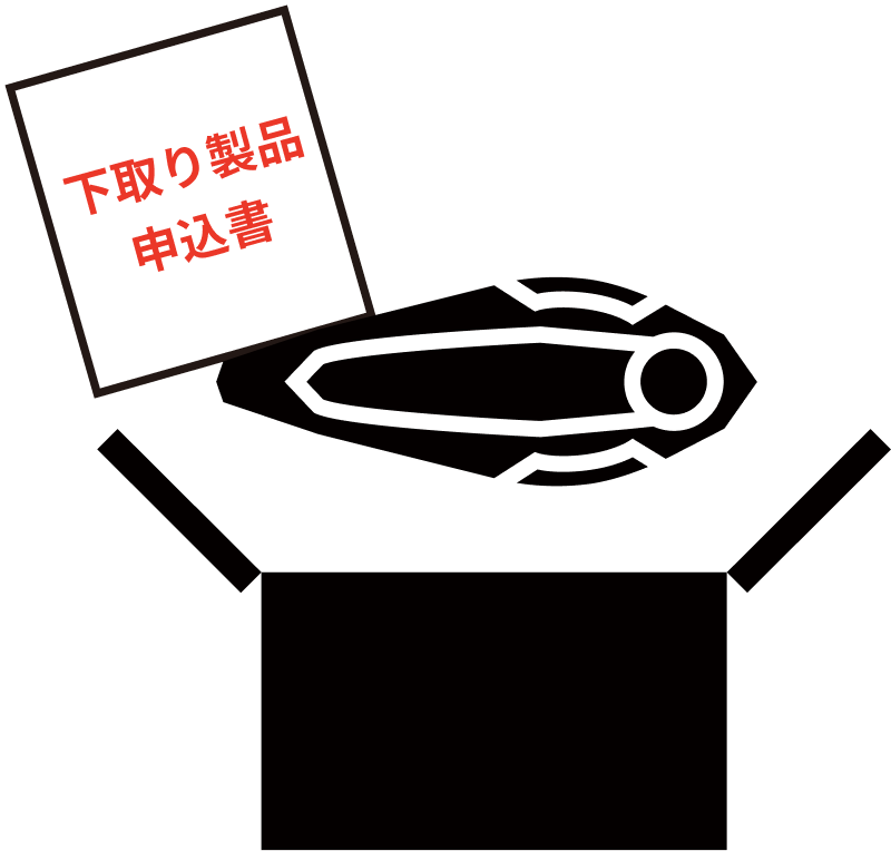 下取り製品申込書を同封して発送