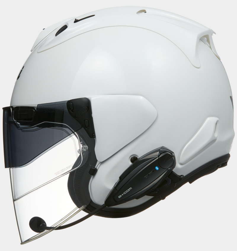 B+COM ONE バイク用インカム フルフェイスヘルメット取付方法 ARAI VZ ...