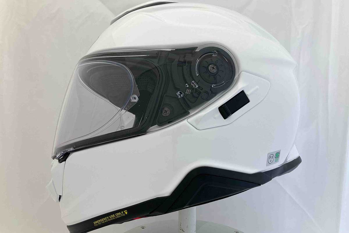 B+COM ONE バイク用インカム フルフェイスヘルメット取付方法 SHOEI GT 