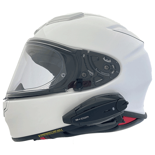 B+COM ONE バイク用インカム フルフェイスヘルメット取付方法 SHOEI Z ...