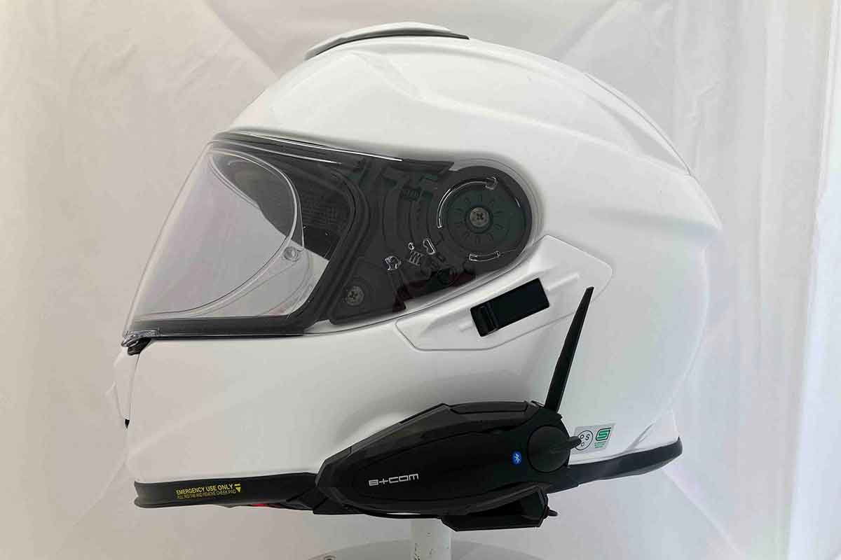 B+COM SB6X バイク用インカム フルフェイスヘルメット取付方法 SHOEI 